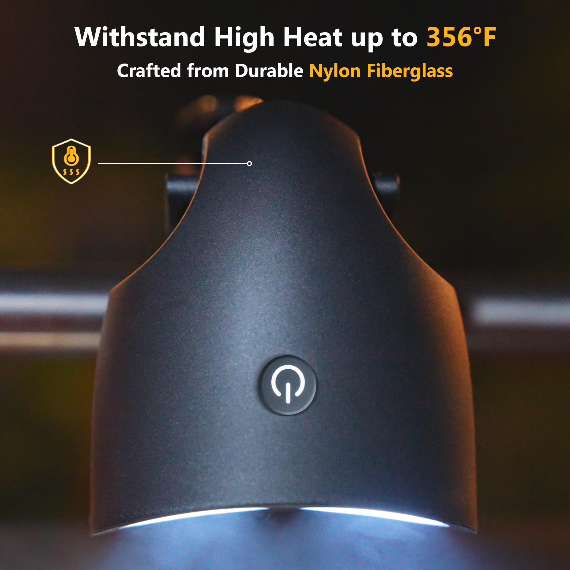 10 LED Waterproof Grill Lights with Aluminum Clip - Durable BBQ Accessories for Outdoor Cooking, Camping & Cycling - Perfect Gift for Men (Grilling, Backyard Parties, Nighttime Adventures)