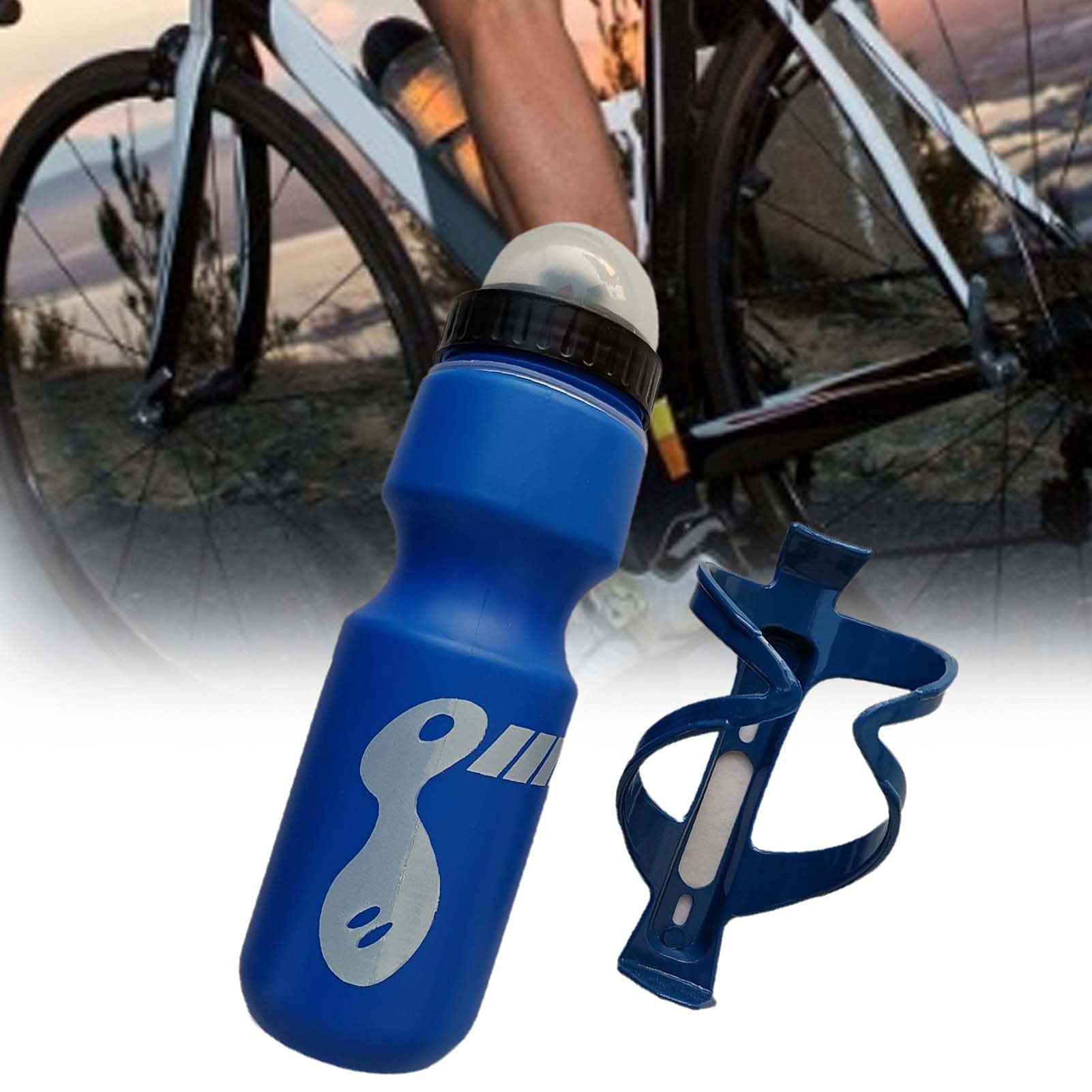 750ml Reusable Sports Water Bottle with Time Marker - BPA-Free, Leak-Proof Flip Top, Anti-Slip Handle for Cycling, Gym & Outdoor Activities - Durable Dustproof Plastic Jug for Men & Women (Blue)
