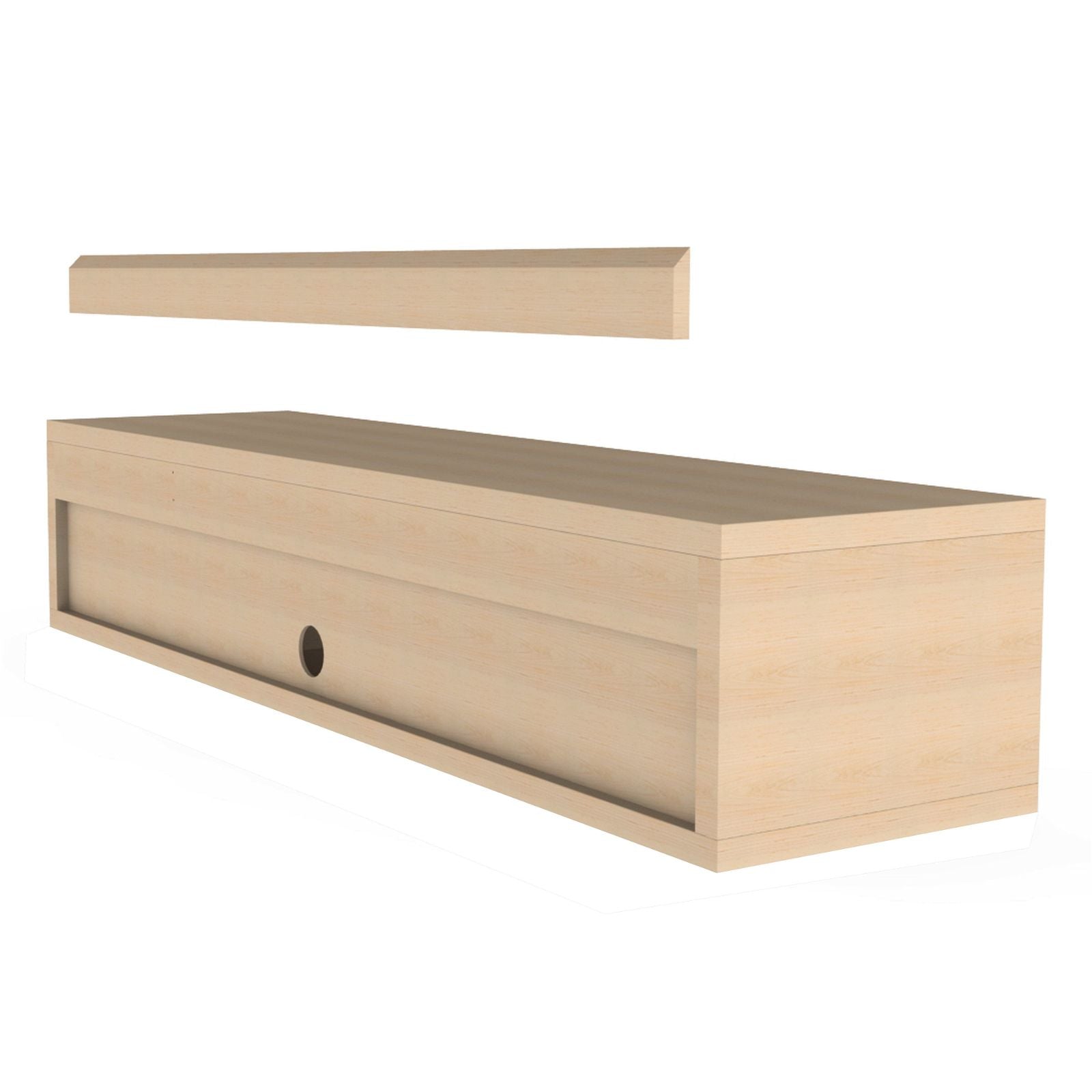 Wall Mounted Oak TV Stand 1800mm - Modern Entertainment Center with Storage Shelves - Perfect for Living Room, Bedroom & Home Theater Setup