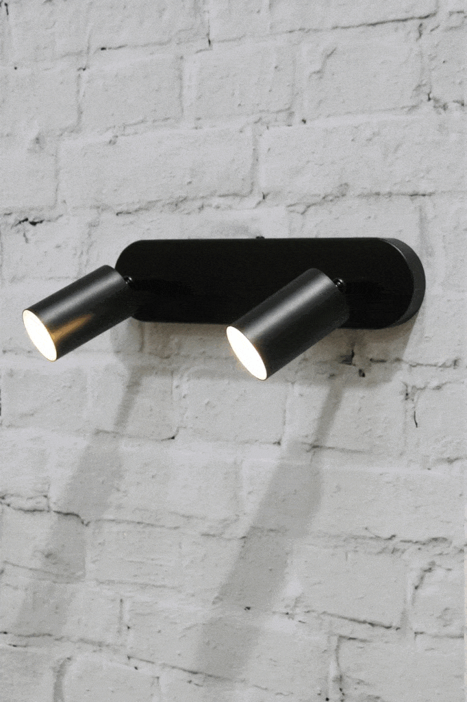 Brompton 2-Light Adjustable Bar Spotlight - Modern Wall Sconce for Living Room, Bedroom & Hallway Lighting