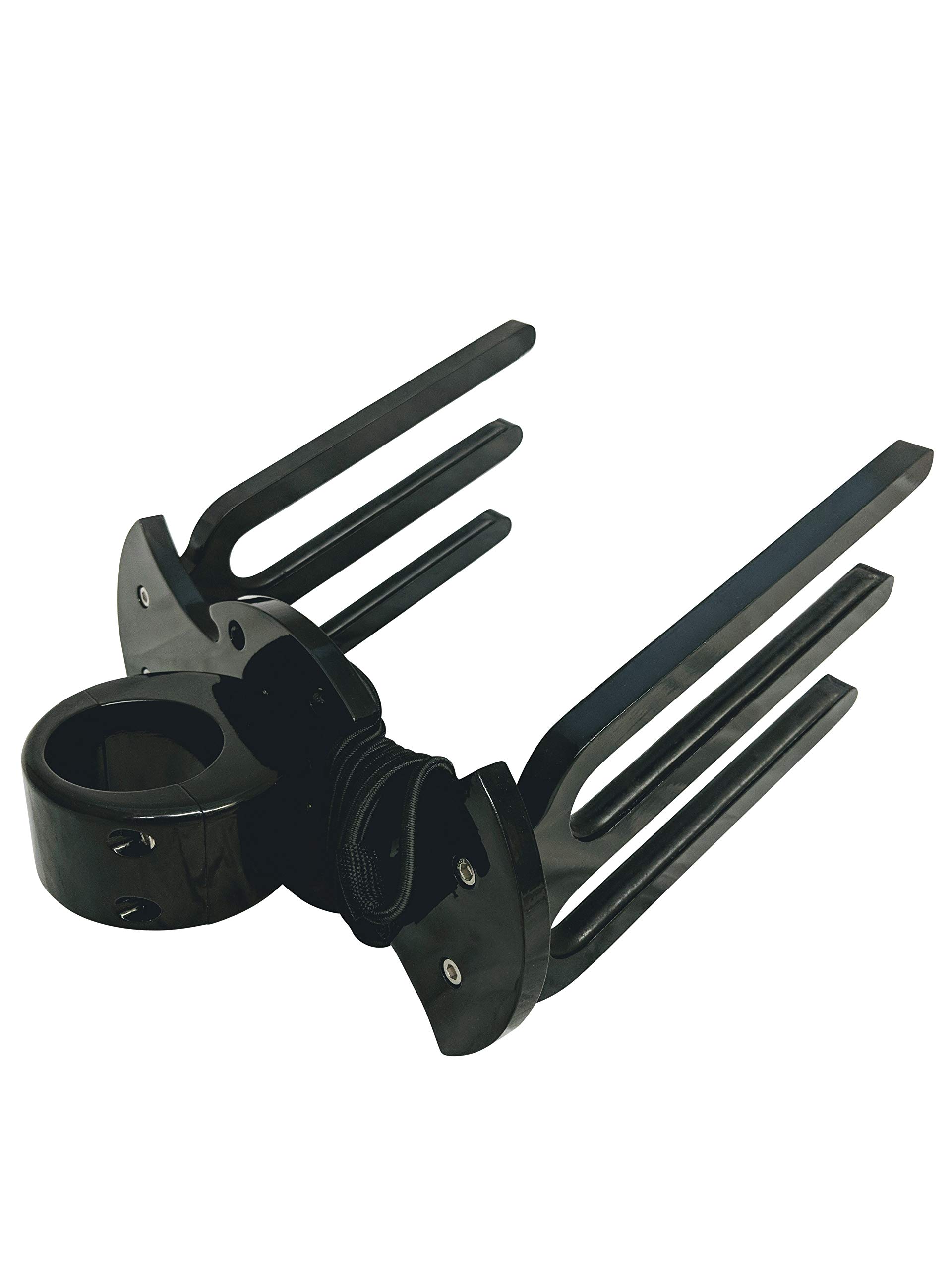 Krypt Towers Wakeboard Rack - Adjustable Black Aluminum Wakeboarding Tower Holder for Boats - Fits 1 3/4