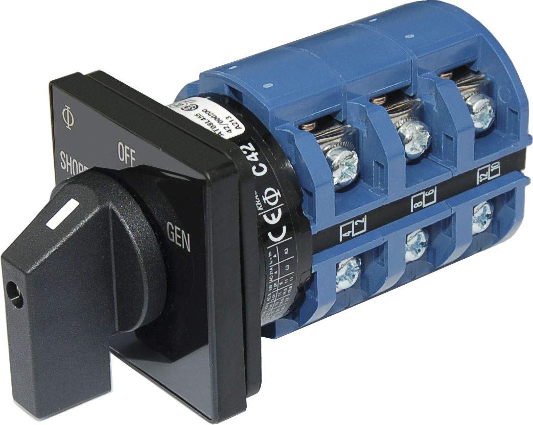 Blue Sea 9019 2-Position AC Switch 240V 63A - Heavy Duty Marine & RV Power Control for Reliable Electrical Systems