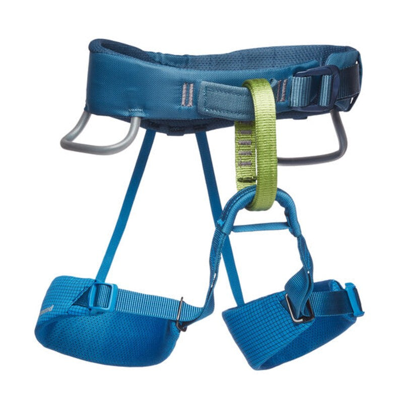 Black Diamond Momentum Kids Climbing Harness - Lightweight & Adjustable for Indoor & Outdoor Rock Climbing Adventures