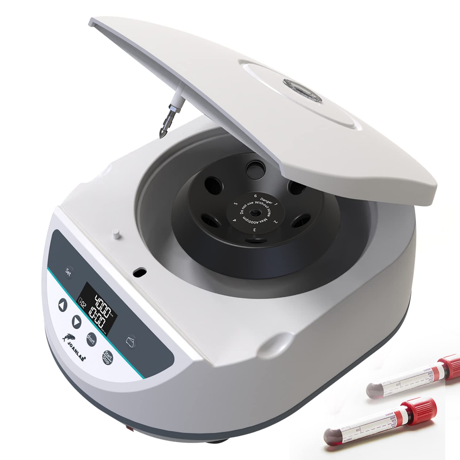 Digital Lab Centrifuge Machine for PRP - Benchtop Centrifuge with 12x5ml/10ml Tube Capacity, 500-4000 RPM & Timer - Perfect for Medical Laboratories, Blood Sample Processing, and PRP Therapy