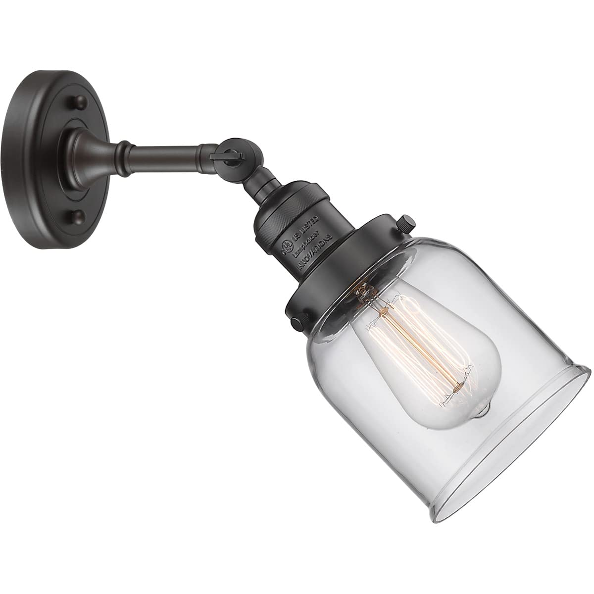 Innovations INNO203-OB-G52-LED Bronze Dark LED Wall Sconce Light Fixture - Modern Indoor Outdoor Lighting for Bedroom, Living Room, Hallway, Porch