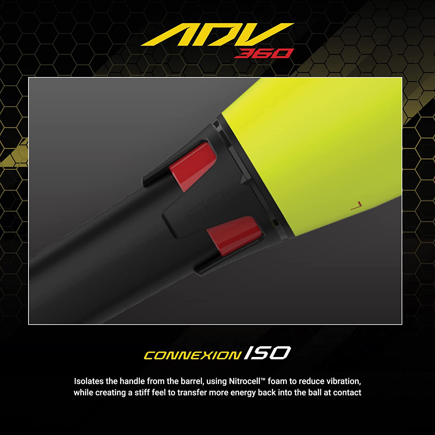 2023 Easton ADV 360 10 USA Baseball Bat -2 5/8 Barrel Size - Yellow/Navy/Red Color - Perfect for Youth Baseball Games & Training