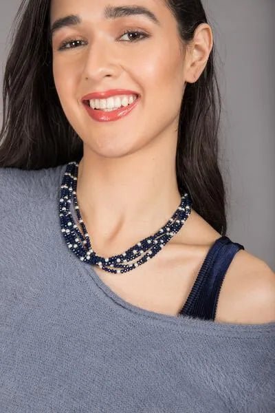Elegant Short Crystal Pearl Necklace for Women - Perfect for Weddings, Parties & Everyday Wear
