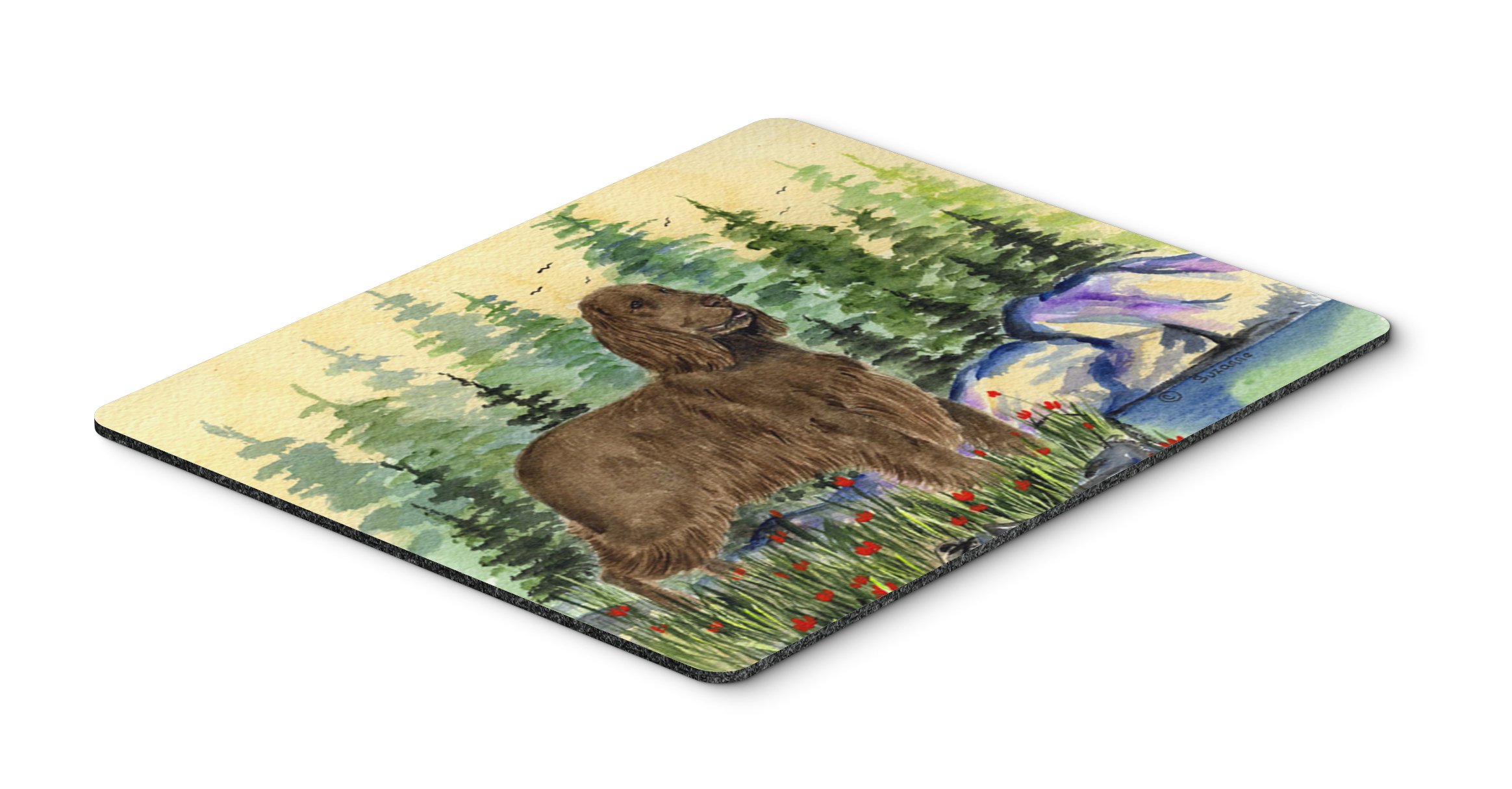Field Spaniel Mouse Pad & Hot Pad Trivet - Washable Large Desk Mat for Home Office, Gaming, Computer & Laptop Use - Perfect for Work, Cooking & Decor