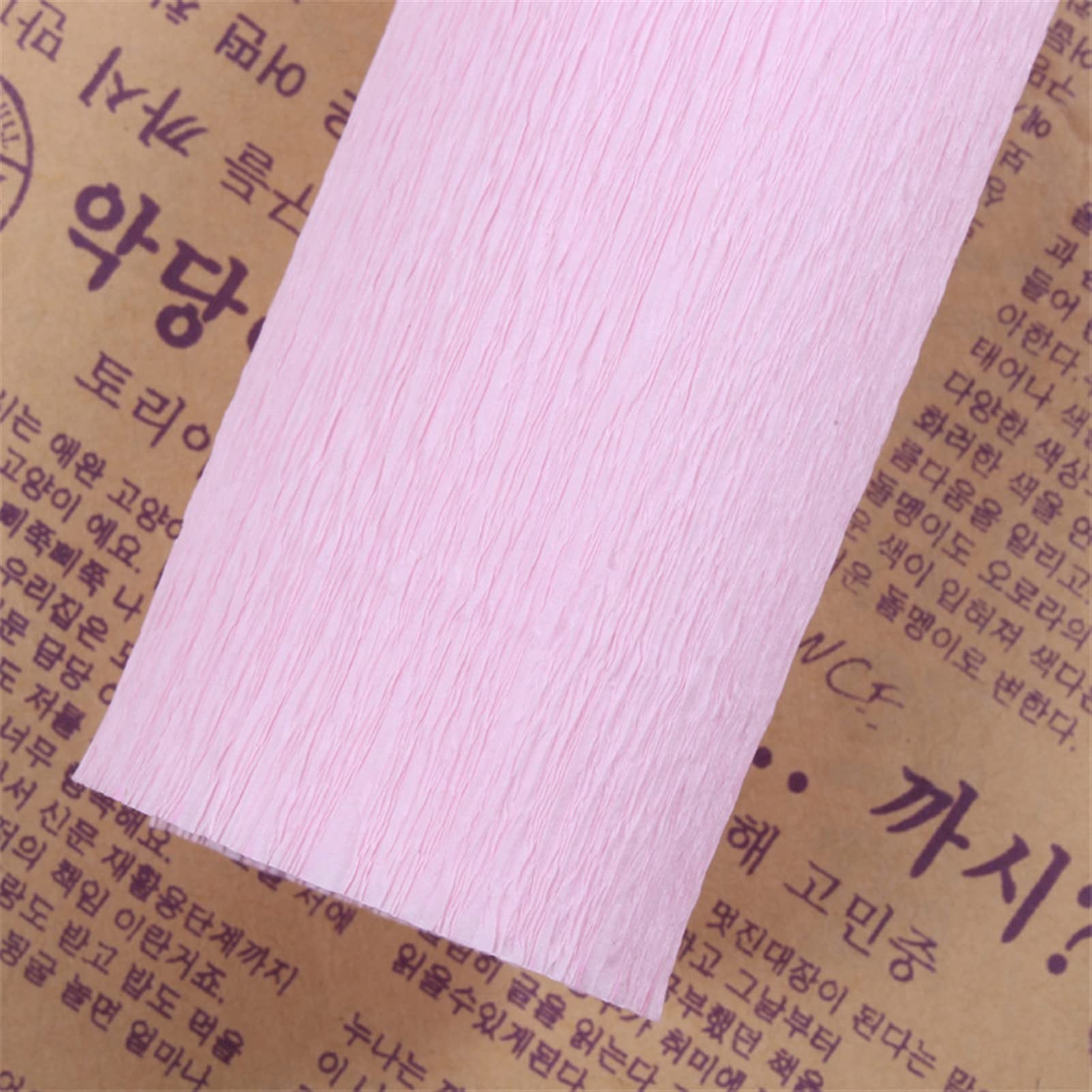 Premium Crepe Paper for DIY Flowers & Party Decorations - Wavy, Monochrome, High Flexibility, Non-Fading Craft Paper - Light Pink - Perfect for Kindergarten Art Projects, Wedding Bouquets & Home Decor