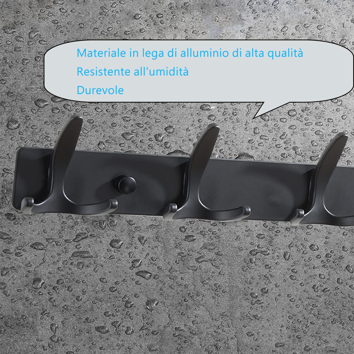 TUOHBOVA 15-Pack Black Aluminum Wall Hooks - Heavy Duty Towel Holder for Bathroom, Kitchen, Door & Garage - Space Saving Organizer for Hats, Coats, Keys & More