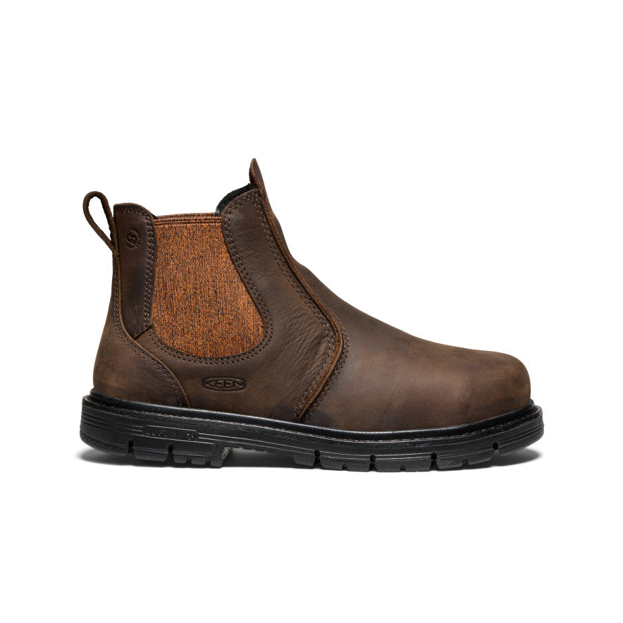 Women's San Jose Chelsea 90° Heel Boot with Aluminum Toe - Cascade Brown/Black | Comfortable & Stylish for Work, Outdoor & Casual Wear