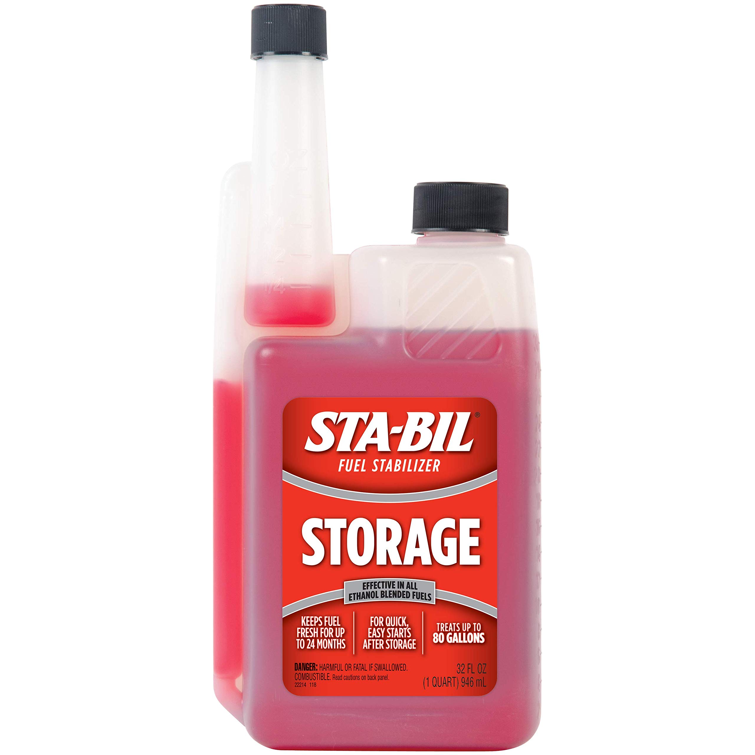 STA-BIL Fuel Stabilizer for Gasoline - 32 oz (12 Pack) | Keeps Fuel Fresh for 24 Months, Prevents Corrosion & Engine Damage | Ideal for Lawn Mowers, Generators, Boats & Seasonal Vehicle Storage
