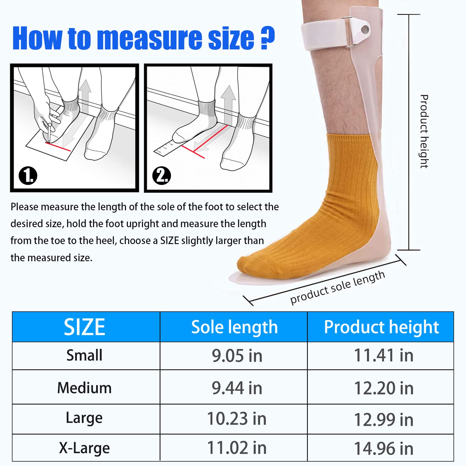 AFO Foot Drop Brace - Ankle Foot Orthosis for Stroke & Hemiplegia Patients - Left/Right Foot Support - Comfortable Walking with Shoes - Men & Women (Small, Right) - Ideal for Daily Mobility & Rehabilitation