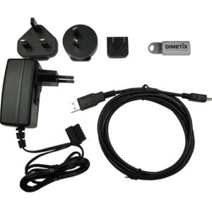 Dimetix C Series Laser Distance Sensor Starter Kit with RS232 Cable, Power Supply & Utility Software for Industrial Measurement & Automation