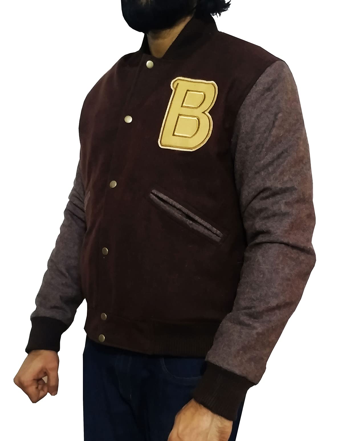 Hotline Miami Letterman Jacket - Vintage B Logo Bomber Wool Jacket for Men | Retro Gaming Fashion & Streetwear Outfit