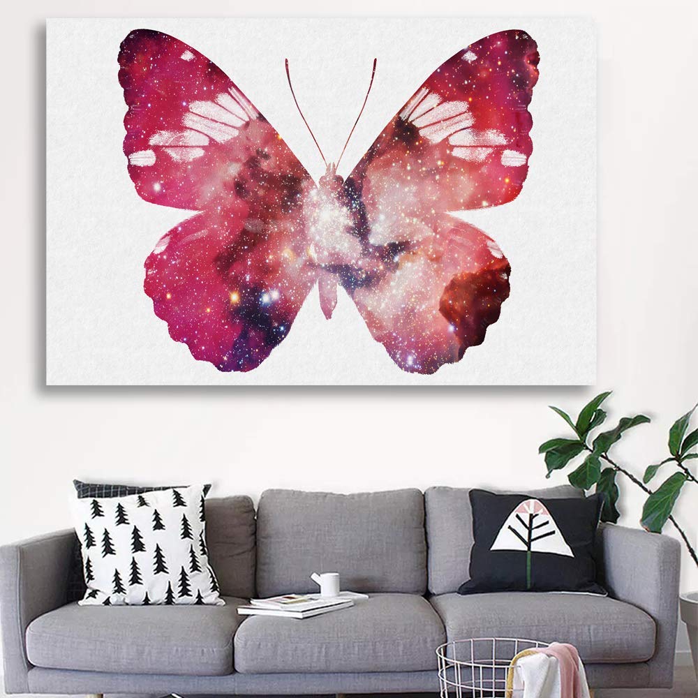 Wall26 Canvas Wall Art - Stunning Butterfly Giclee Painting for Bedroom, Living Room, Home Decor - 32x48 Inches - Perfect for Modern, Bohemian, and Nature-Inspired Spaces