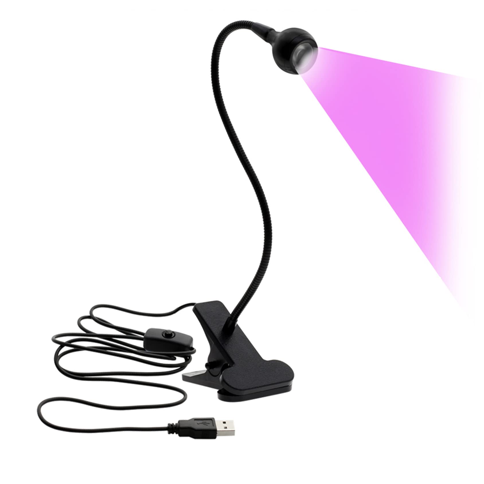 TOEDO UV LED Desk Lamp - USB Powered Mini UV Gel Nail Dryer & Curing Light for DIY Nail Art, Currency Verification, and Medical Product Detection | Perfect for Home Nail Salons, Banknote Checking, and Medical Equipment Sterilization