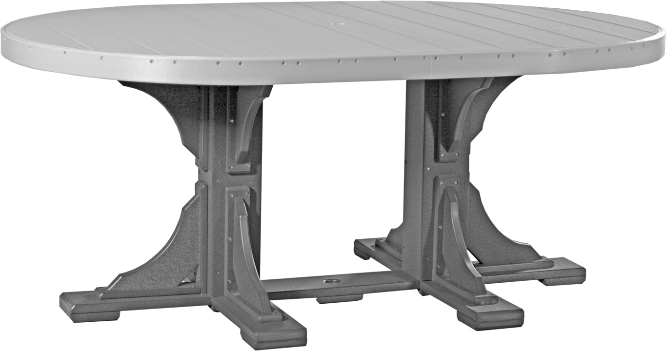 LuxCraft 4' x 6' Oval Dining Table Set with 4 Chairs - Perfect for Small Spaces, Kitchen, Breakfast Nook & Apartment Dining | Modern & Space-Saving Design