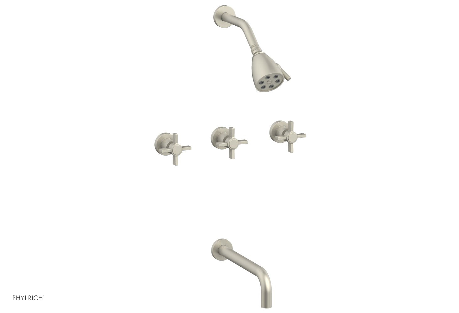 Premium 3-Handle Tub and Shower Faucet Set with 10