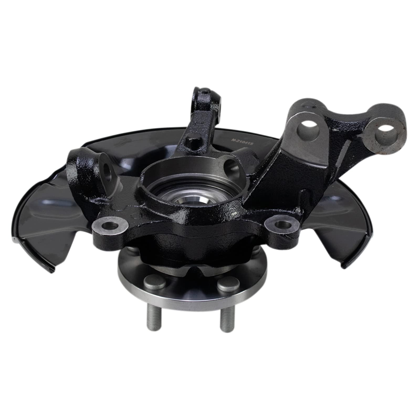 TRQ Front Left Wheel Bearing & Hub Assembly with Knuckle - Compatible with Toyota Matrix FWD 2003-2013 | Durable Replacement Part for Smooth Ride | Perfect for City Commuting & Highway Driving