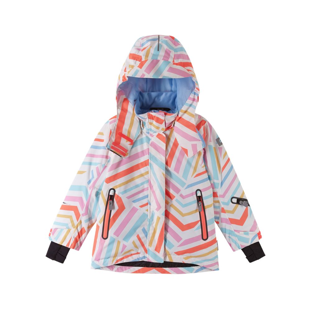 Reima Kiiruna Girls Ski Jacket - Waterproof Winter Coat for Toddlers Age 3-4 Years (White) - Perfect for Snow Play, Skiing & Outdoor Winter Activities