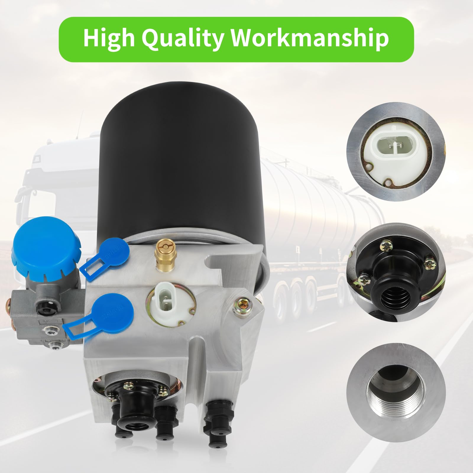 12V Air Dryer Replacement for AD-IS 801266 DC Heater - Direct Fit for Trucks & RVs - Prevents Moisture in Air Brake Systems