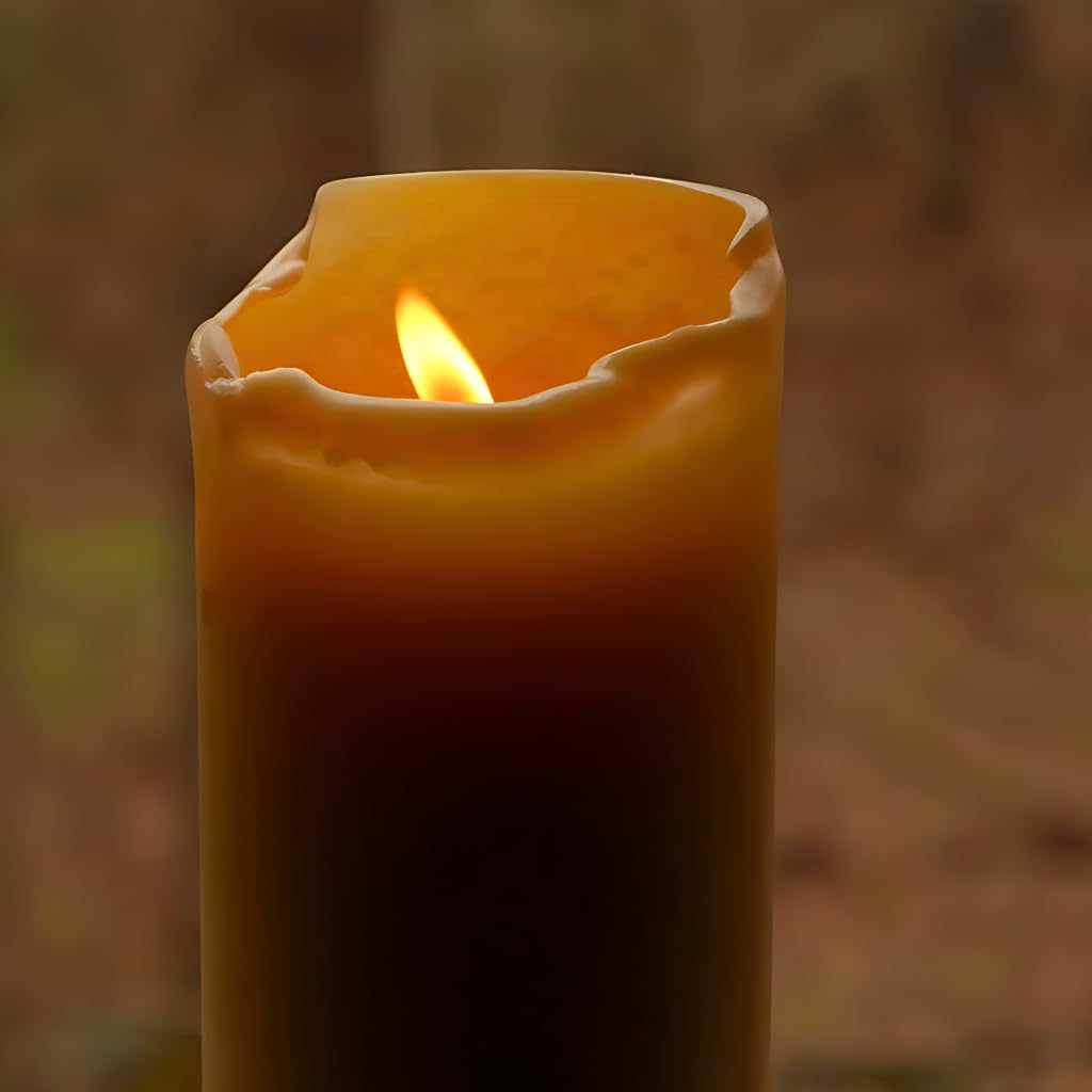 Handmade Natural Beeswax Pillar Candles - 3x6 Inch Set of 2 | 100% Pure USA Beeswax | Eco-Friendly, Long-Lasting for Home Decor, Meditation & Romantic Ambiance
