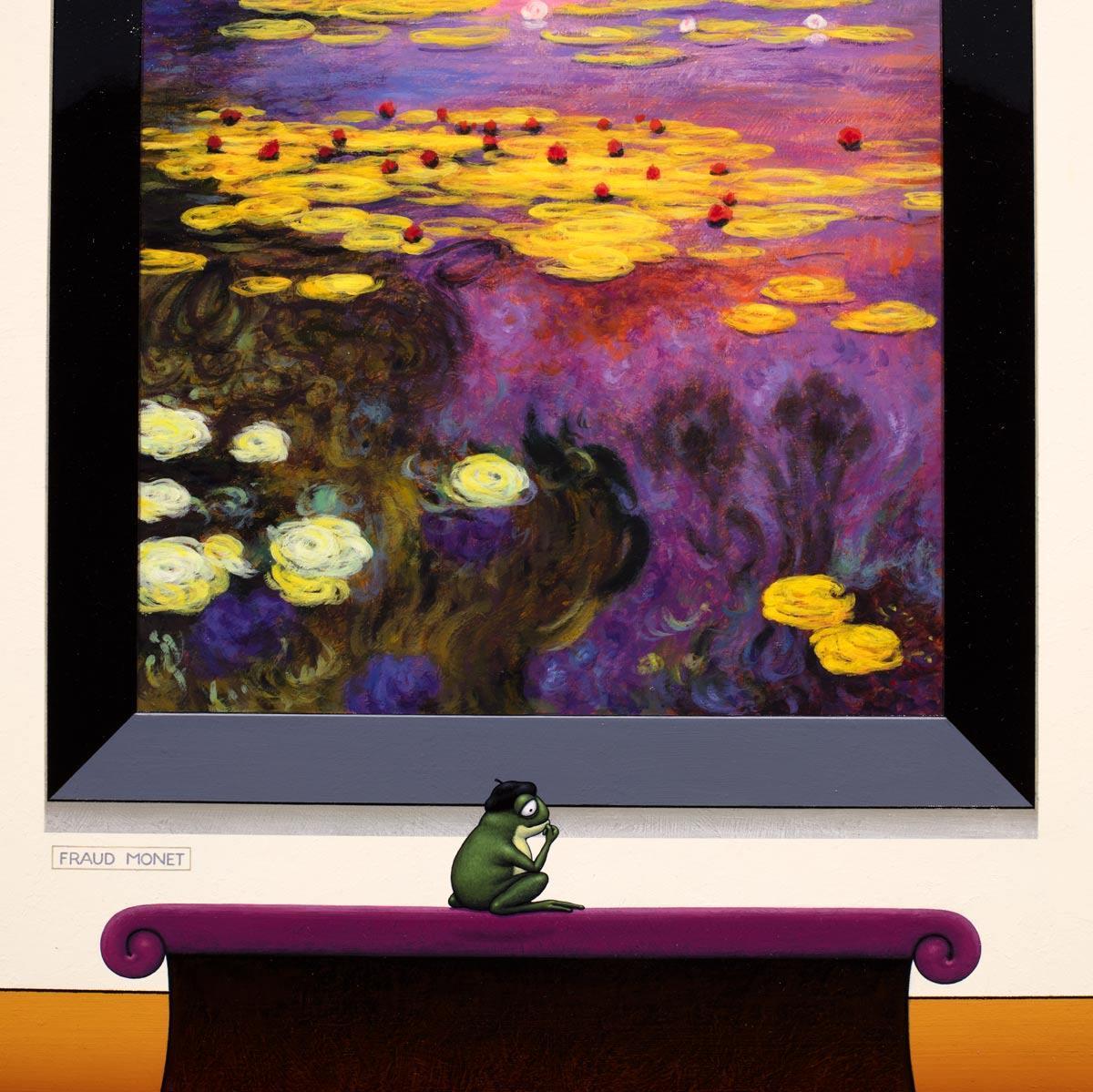 Funny Existential Crisis Frog Art Print - Unique Home & Office Decor for Animal Lovers - Perfect Gift for Philosophy Enthusiasts