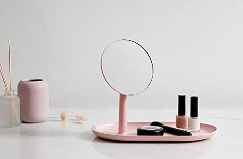 HSI Pink Mirror Tray - Elegant Vanity Decor for Makeup & Jewelry