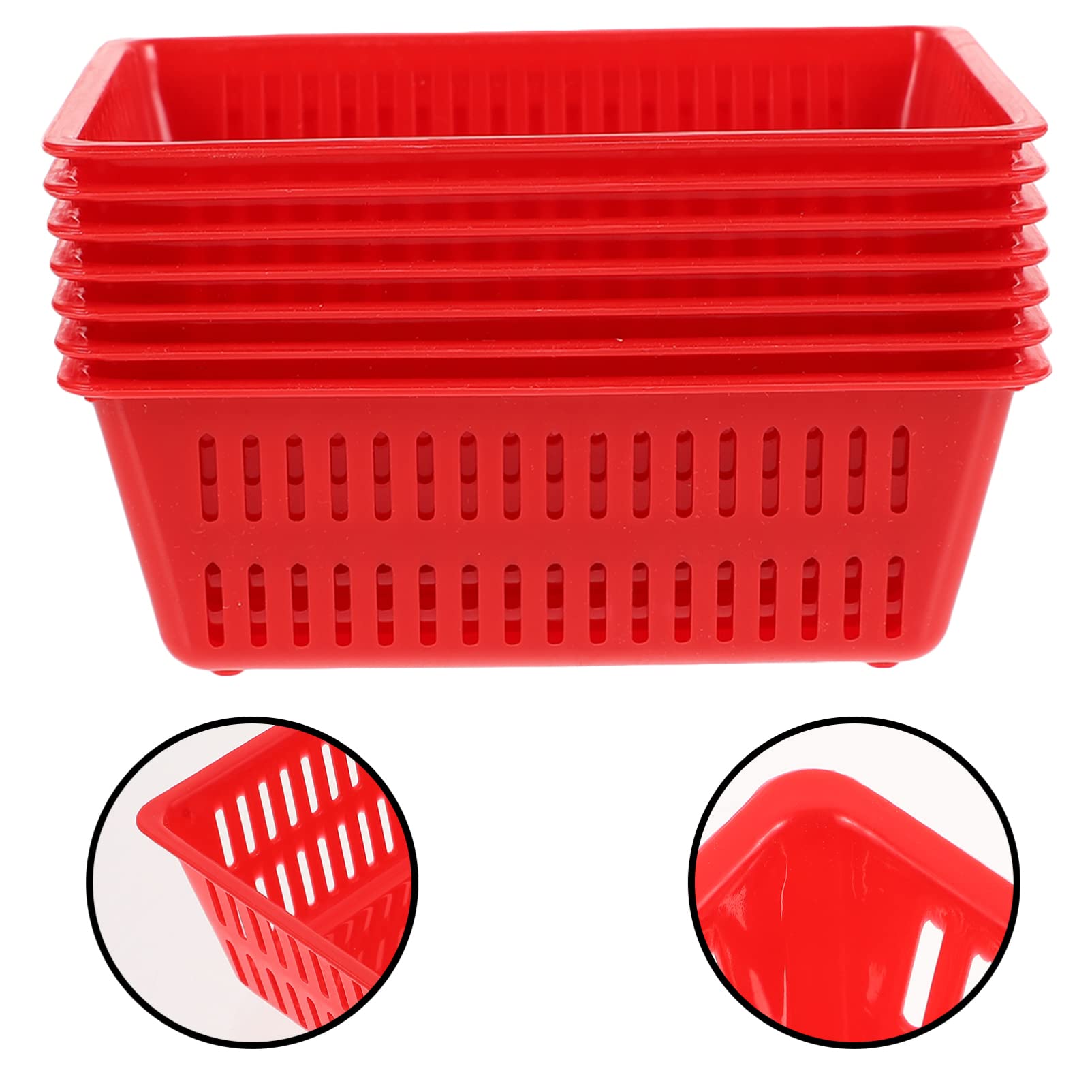7pcs Plastic Coin Storage Baskets - Small Organizer Bins for Kitchen, Bathroom & Office