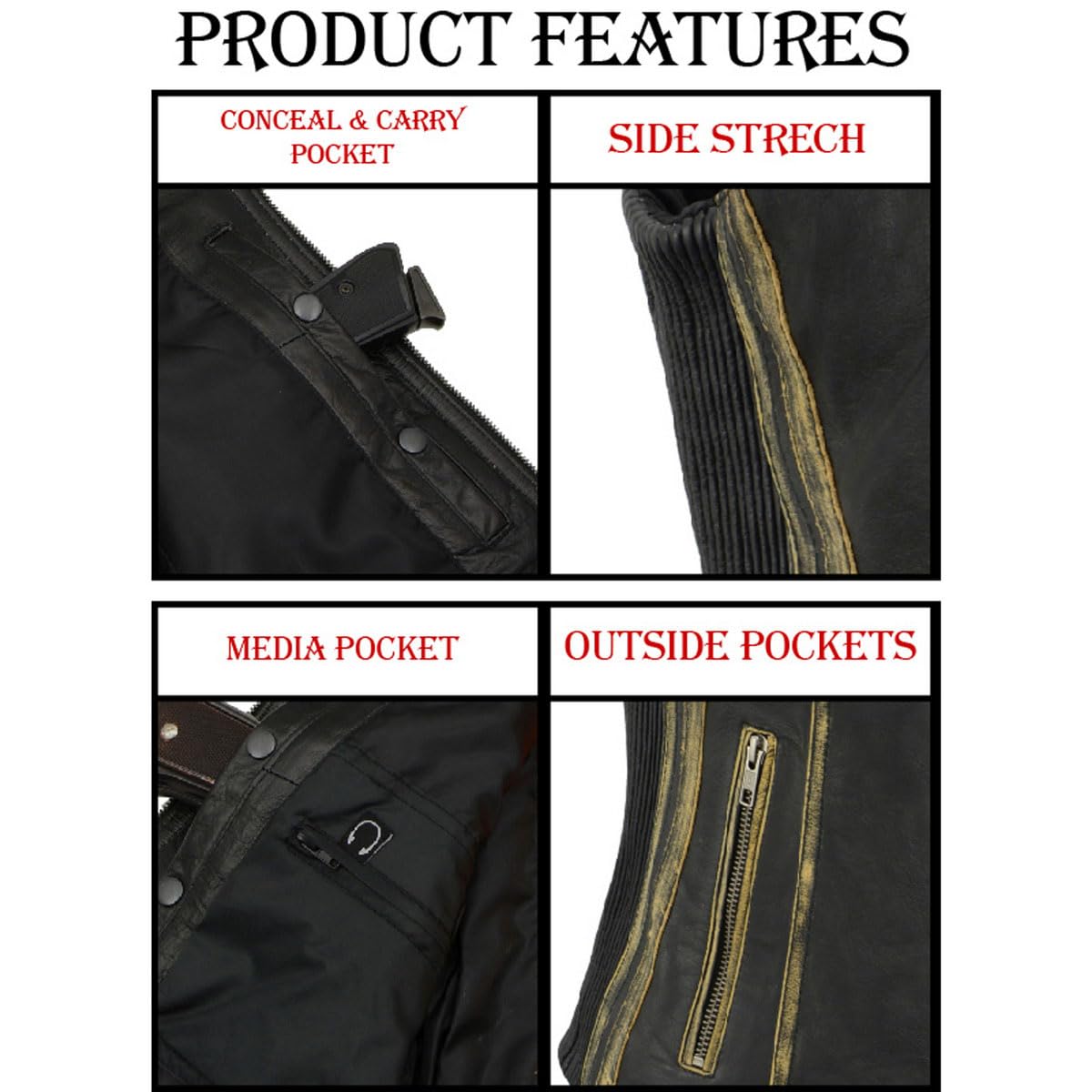 Milwaukee Leather MLL4527 Women's Distressed Brown Motorcycle Vest with Stretch Side Panels & Lacing Detail - Size 2XL - Perfect for Riding & Biker Fashion