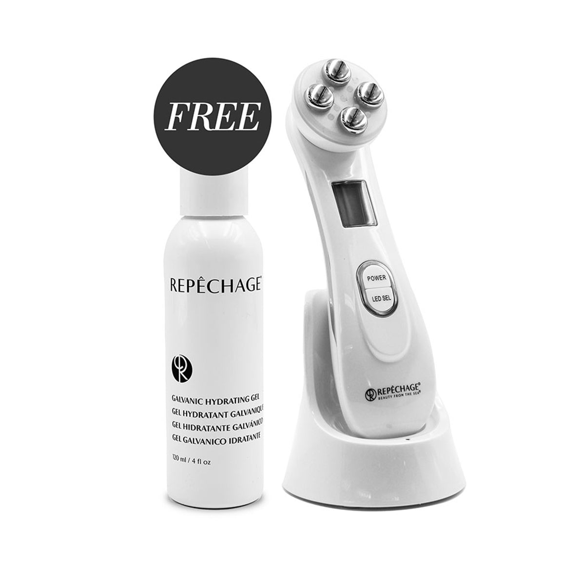 Professional LED Radio Frequency & EMS Skin Tightening Machine with FREE Galvanic Gel - Anti-Aging Facial Treatment for Wrinkle Reduction & Skin Rejuvenation at Home or Salon