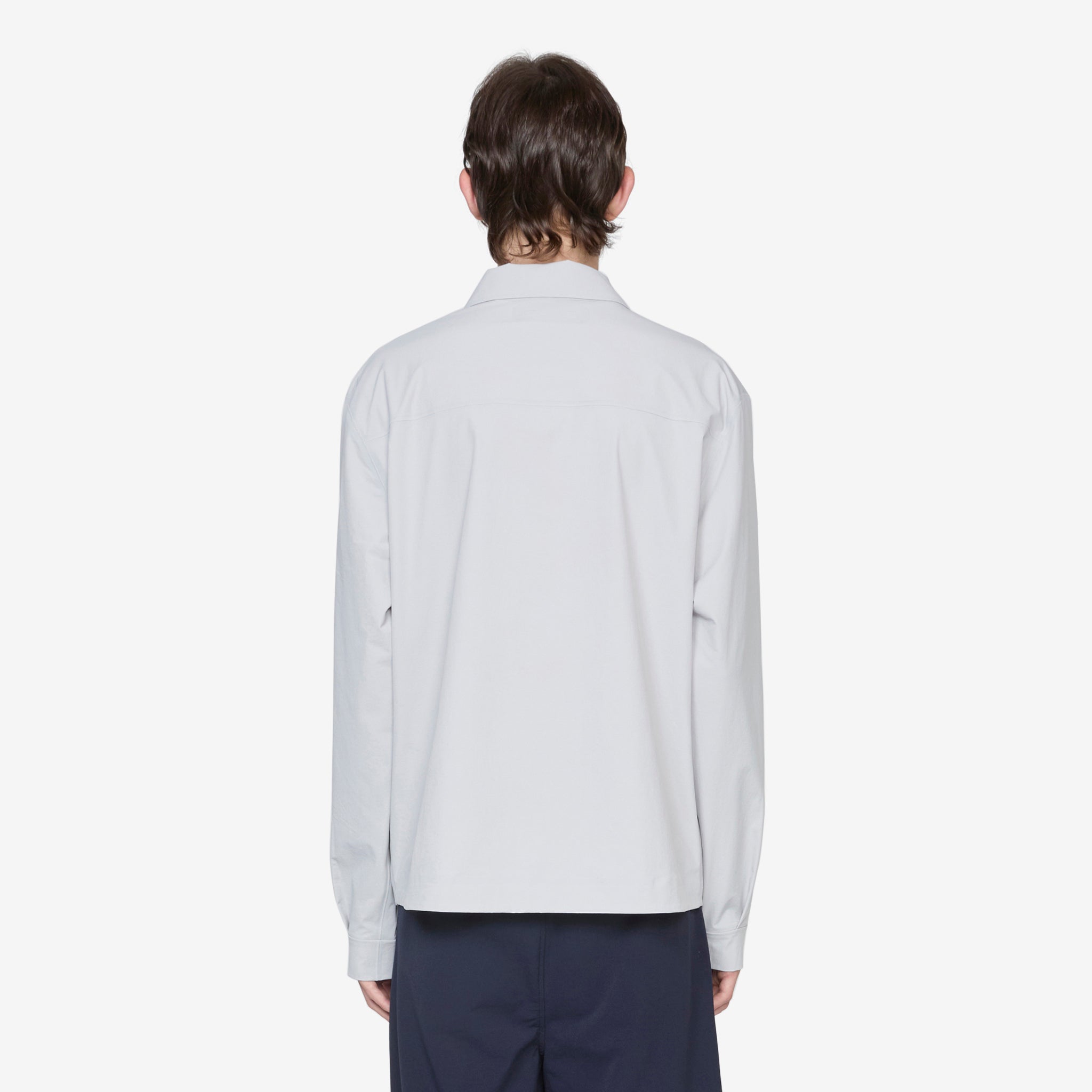 Breathable Technical Shirt for Men - Light Grey Performance Tee for Running, Hiking & Outdoor Activities