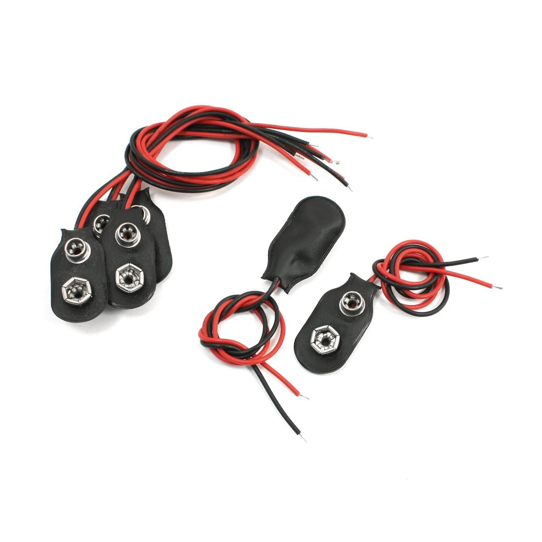 uxcell 9V Battery Clip Connector Holder for Guitar Pickup - 14.5cm Power Cable (6Pcs) - Perfect for Electric Guitar & Bass Amplifier Replacement Parts