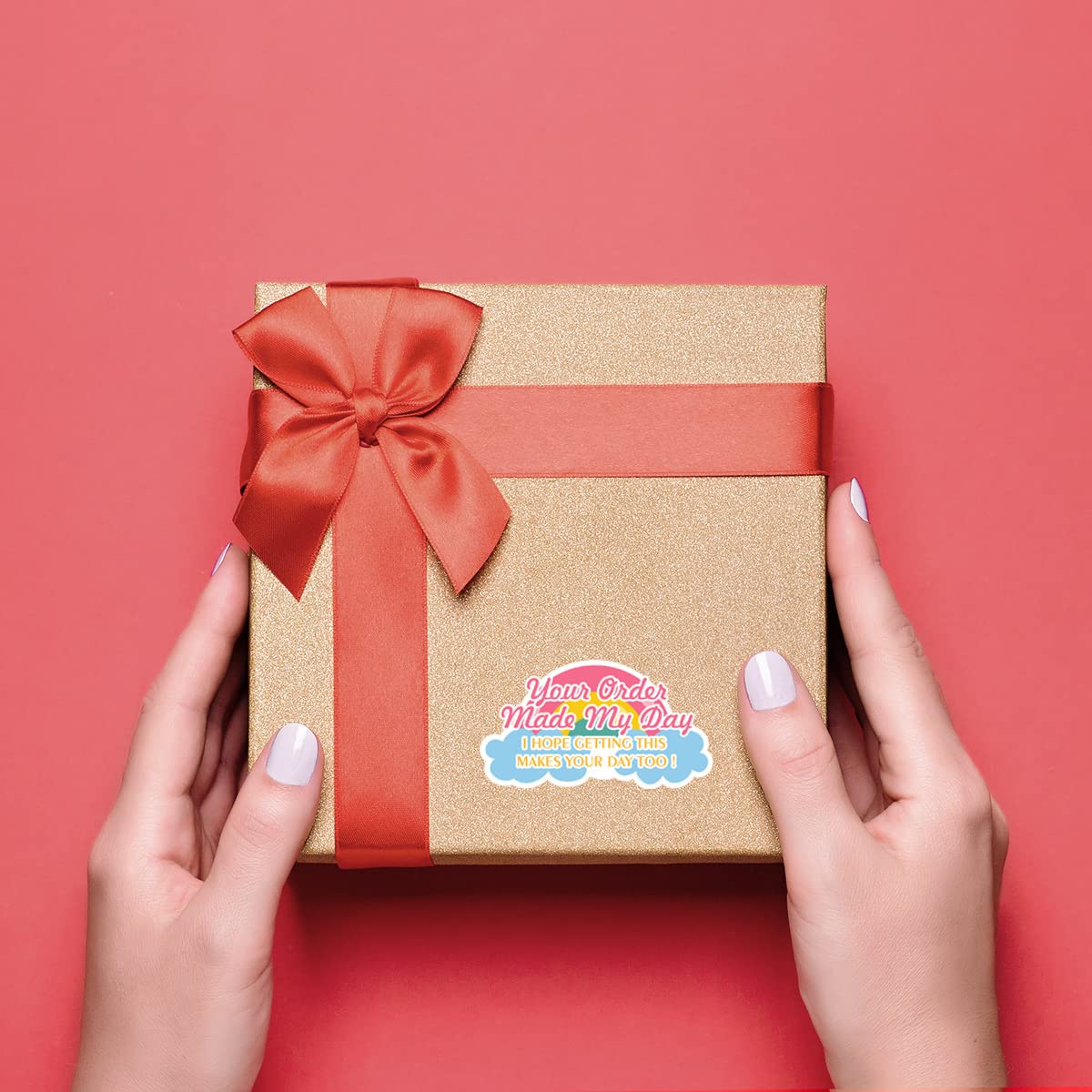 Funny Small Business Stickers - 'Your Order Made My Day' Thank You Stickers for Packaging, Mail & Shipping (500 PCS) - Perfect for Etsy Sellers, Handmade Gifts & Online Store Branding