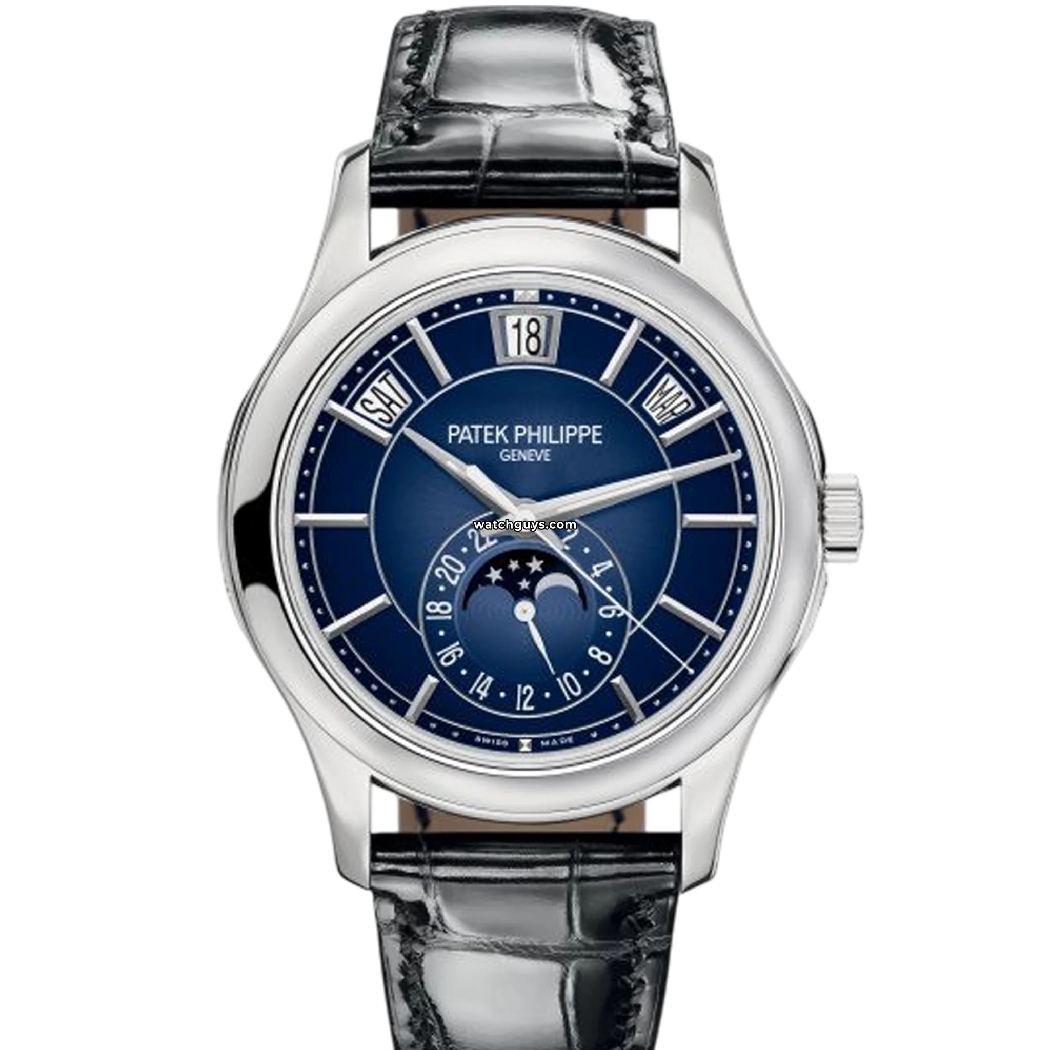 Patek Philippe Annual Calendar 5205G-013 Men's Luxury Watch - 18K White Gold, Silver Dial - Perfect for Business Meetings & Formal Events