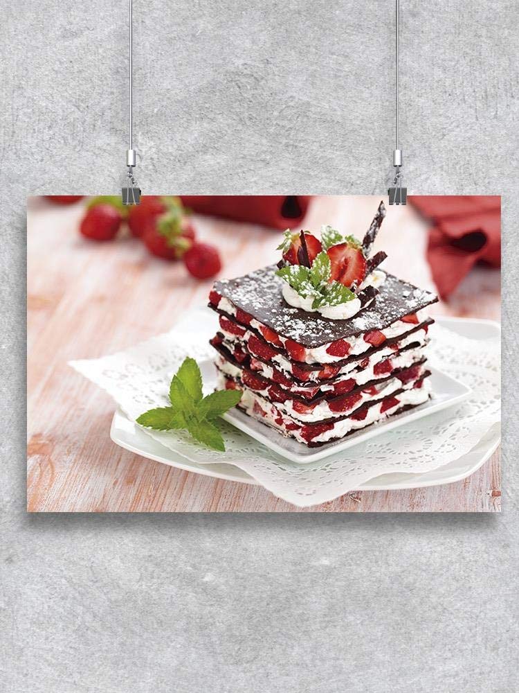 Delicious Chocolate Dessert Poster - Sweet Treat Art Print for Kitchen, Bakery & Cafe Decor