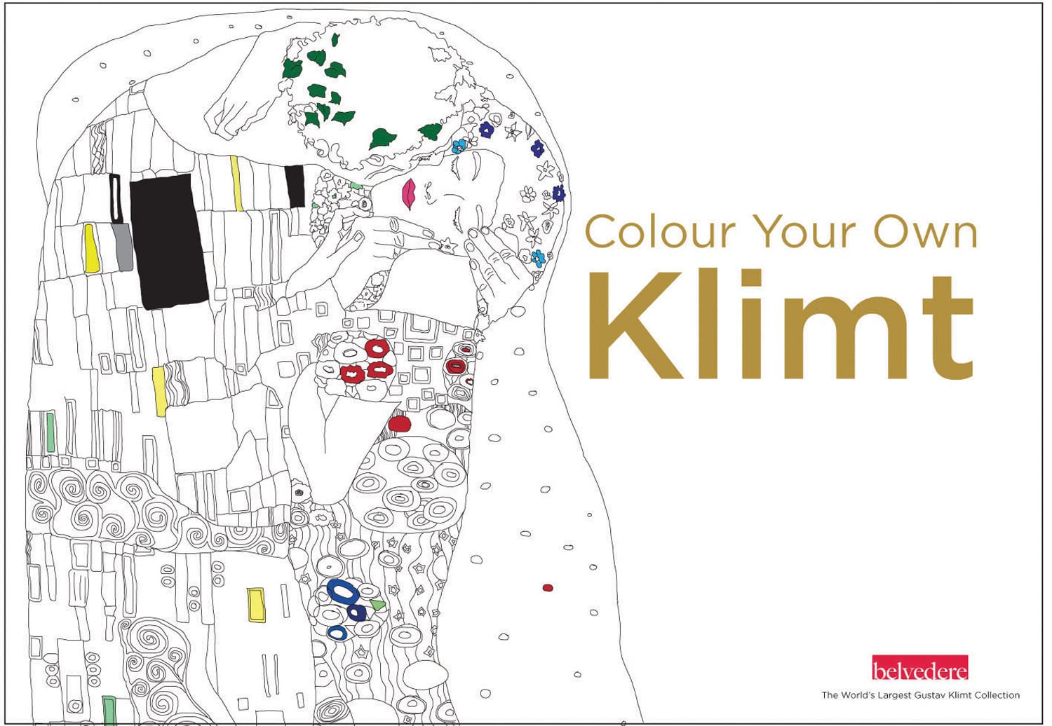 Color Your Own Klimt Coloring Book - Famous Art Masterpiece for Adults & Kids - Relaxing & Creative Activity for Home, School & Gifts
