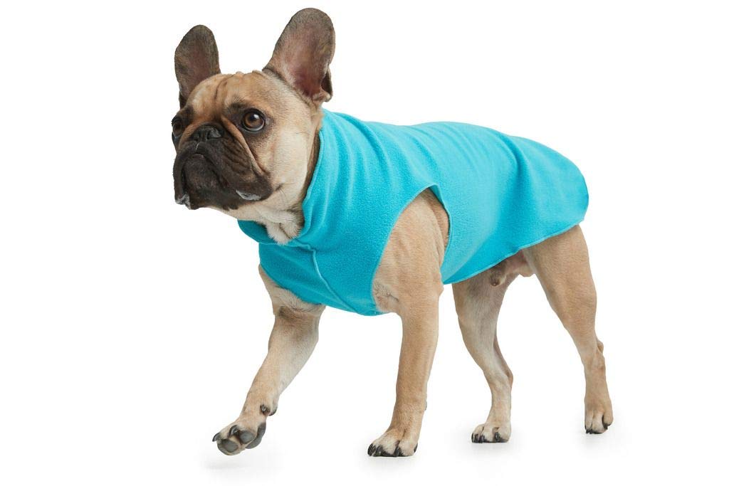 Soft & Snuggly Stretch Fleece Dog Sweater Jacket for Small, Medium & Large Dogs - X-Large Size in Surf Blue | Warm Winter Pullover Vest for Outdoor Walks & Indoor Comfort