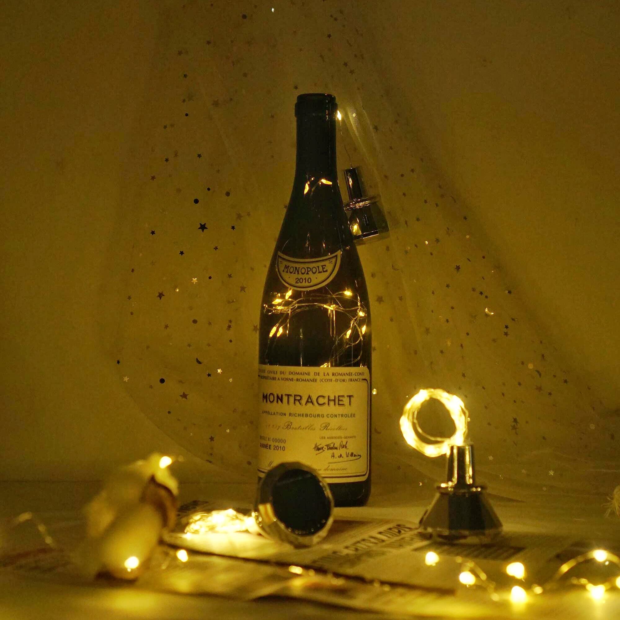 10 Pack Solar Wine Bottle Lights - 20 LED Waterproof Diamond Cork Fairy String Lights for Outdoor Garden, Wedding, Patio Decor (Warm White) | Perfect for Backyard Parties, Romantic Dinners & Holiday Decorations