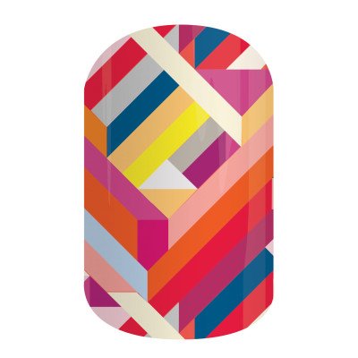 Jamberry Nails Half Sheet Nail Wraps - Double Crossed Graphic Design | DIY Nail Art for Women | Perfect for Parties, Weddings & Special Occasions