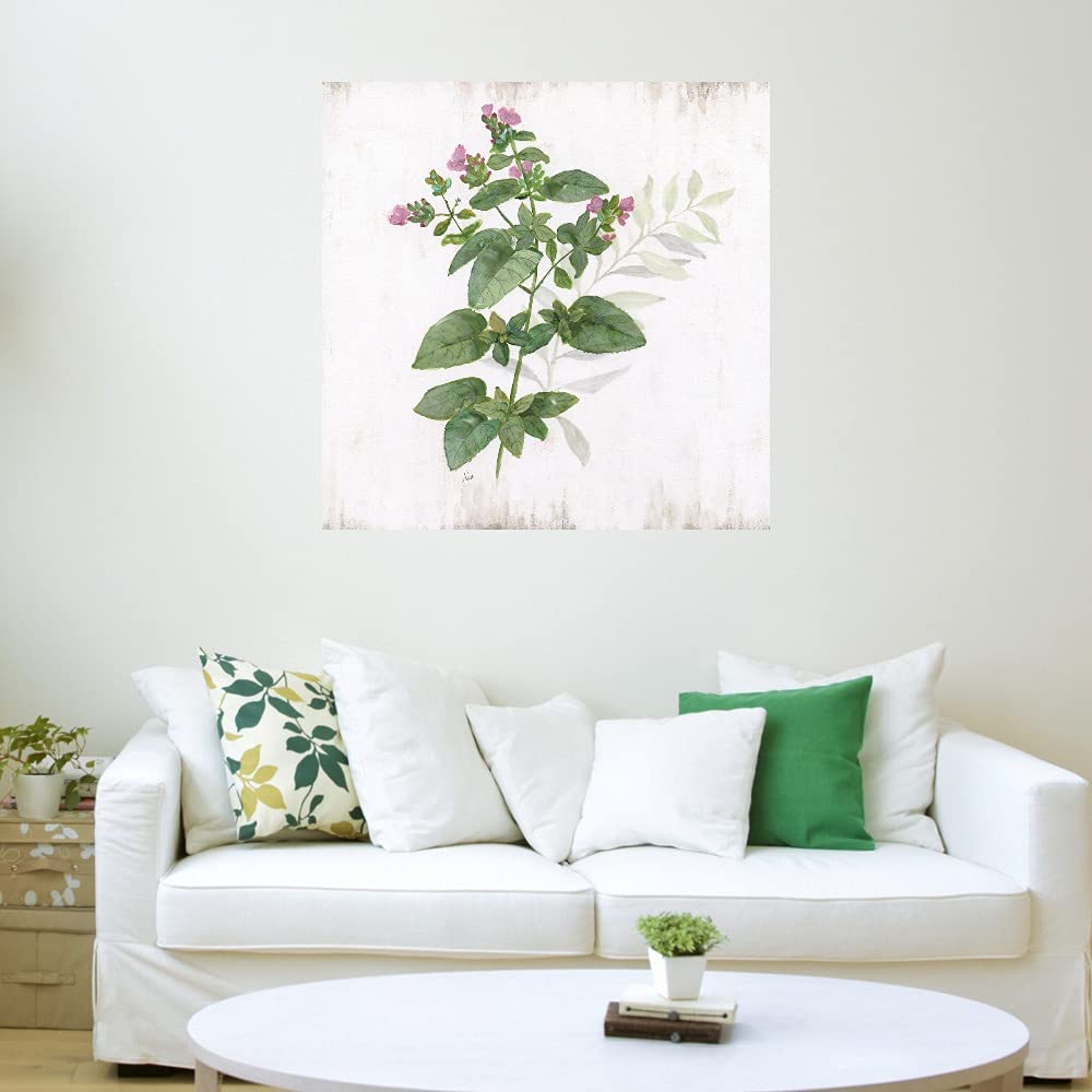 Hand-Painted Kitchen Garden Fine Art Canvas Wall Decor - 37x37 Inch Ready to Hang Painting for Living Room, Bedroom, Bathroom & Office - Perfect for Farmhouse, Modern & Boho Home Decor