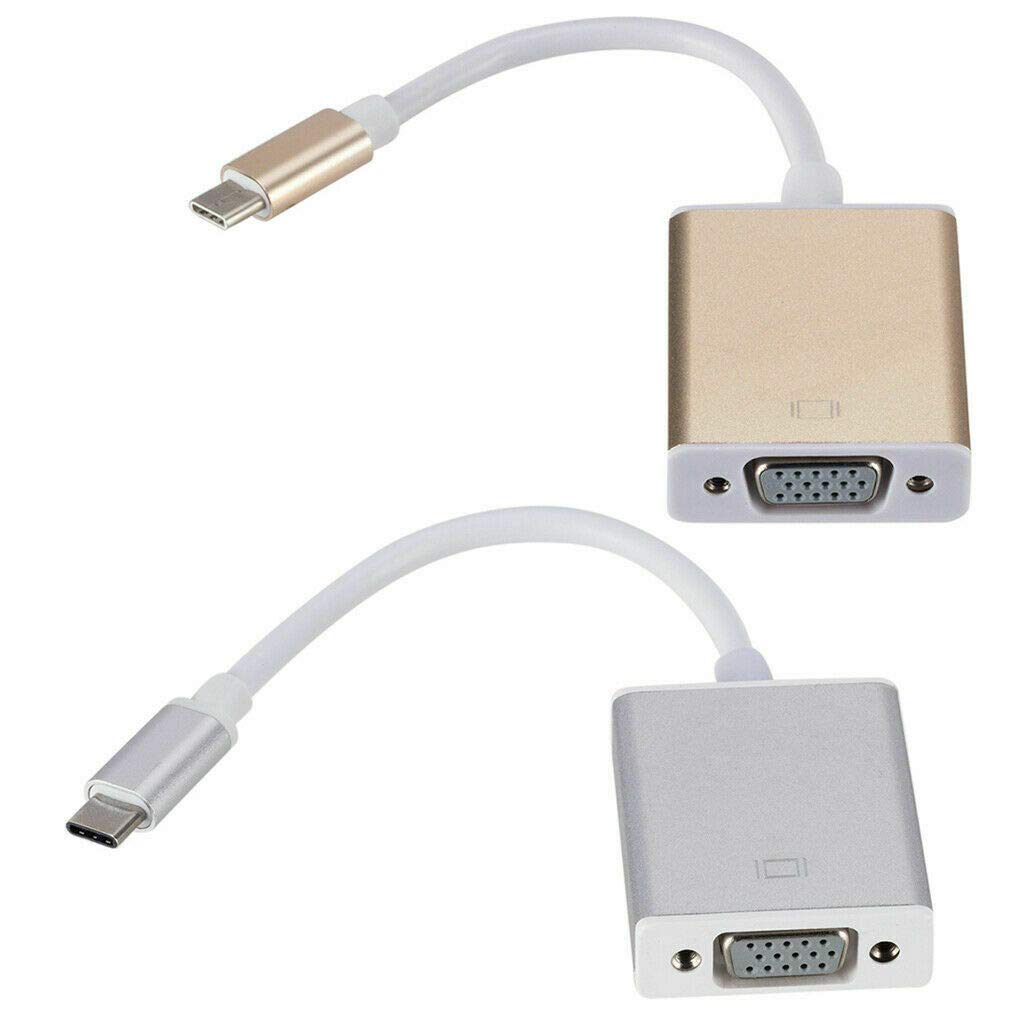 USB-C to VGA Adapter 4K 60Hz, USB 3.1 Type C to VGA Converter for MacBook Pro/Air, Chromebook, Pixel - Connect Laptop to Monitor/Projector for Work & Presentations