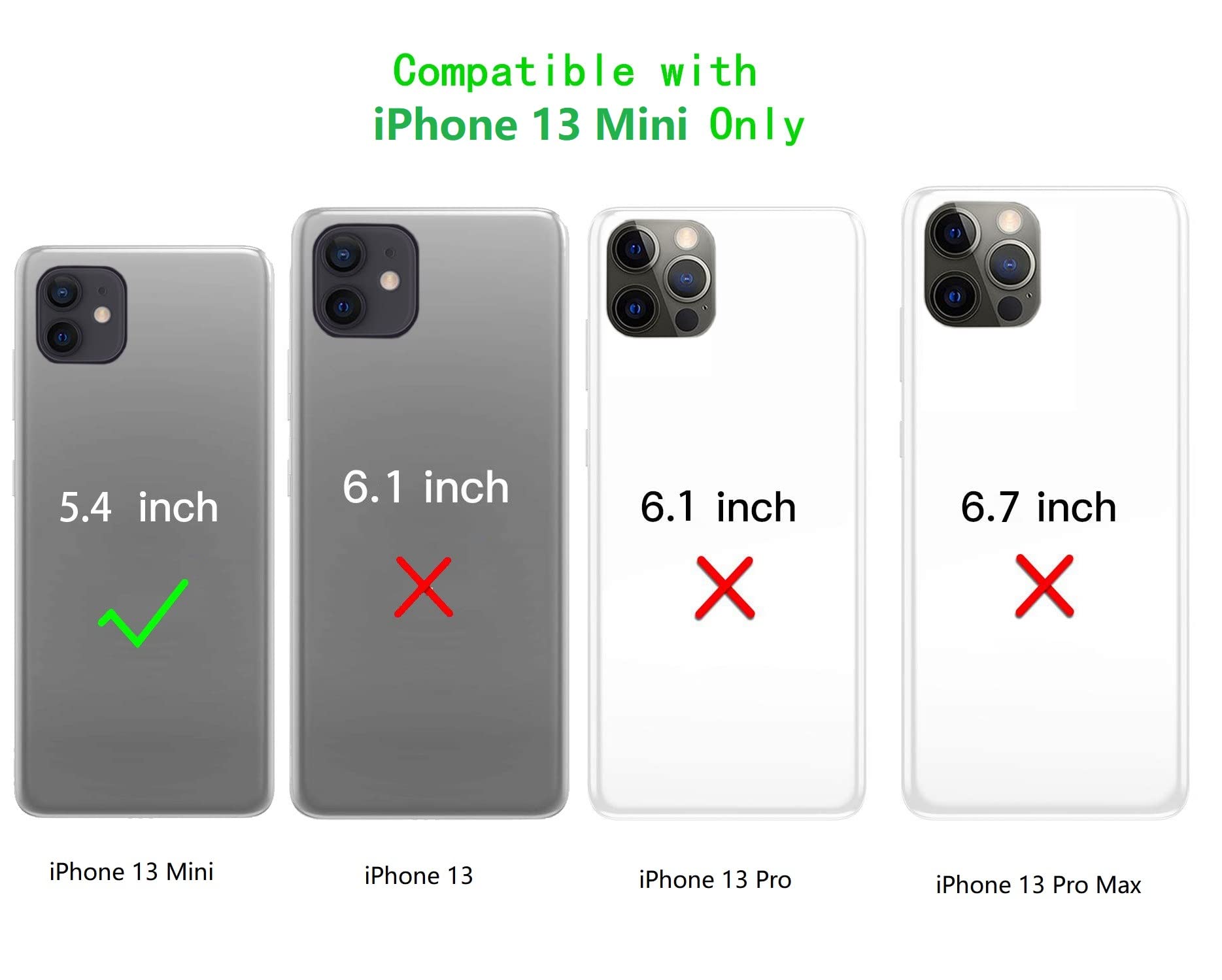 Premium Leather Wallet Case for iPhone 13 Mini (5.4