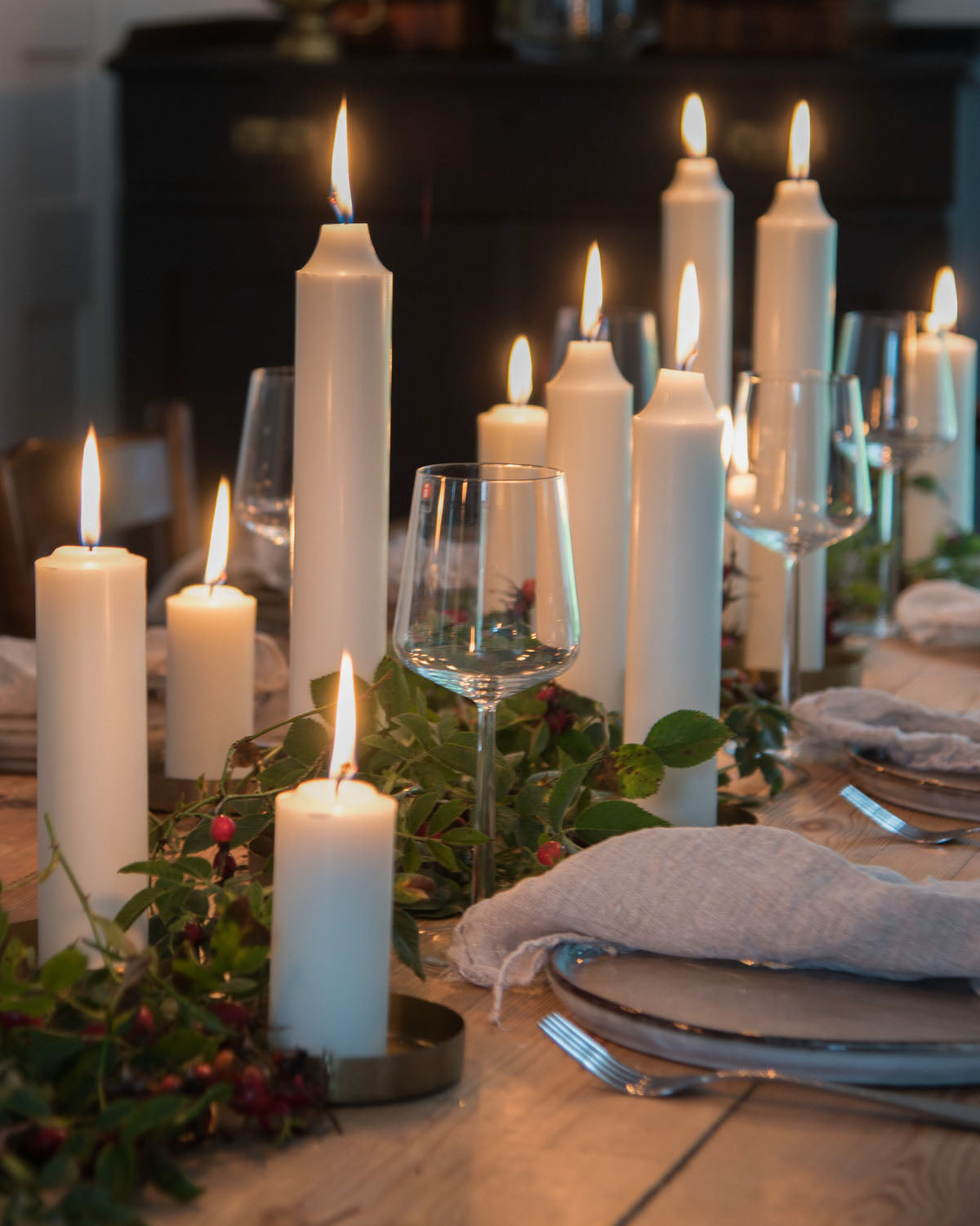 Liljeholmens Gilleljus White Block Candle 5x20 cm - Perfect for Home Decor, Weddings & Cozy Winter Nights