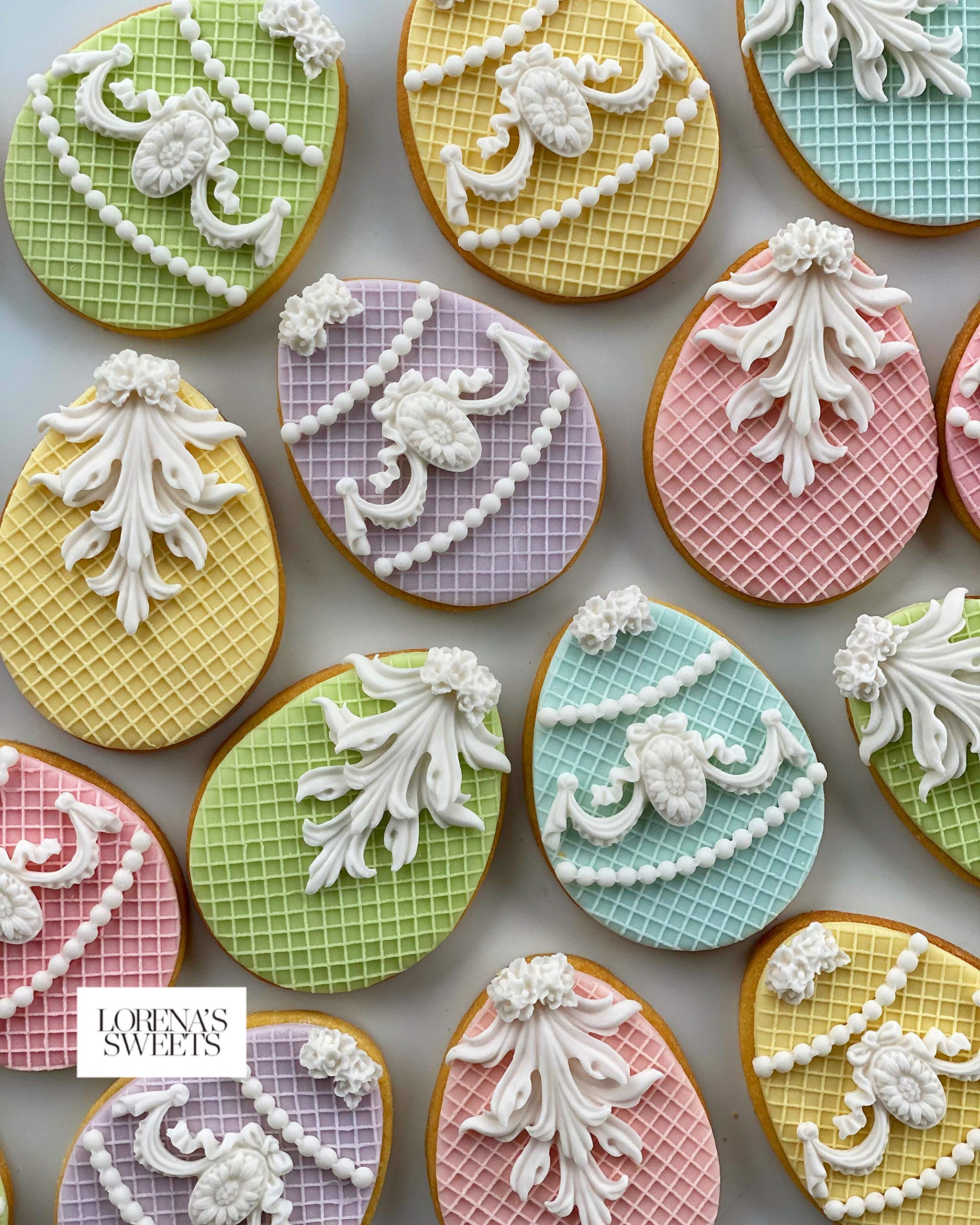 Lorena's Sweets Easter Cookie Decorating Kit - 50-Piece Sugar Cookie Decorations Set with Icing, Sprinkles & Tools - Perfect for Easter Baking, Holiday Parties & Family Fun Activities