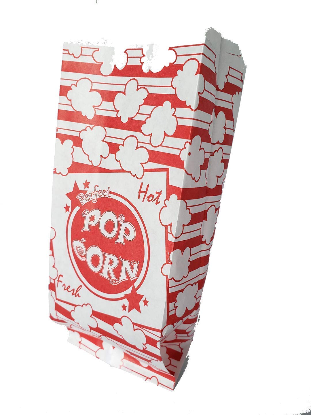 Premium 1 oz Popcorn Bags (Pack of 500) with Wooden Scoop - Bulk Concession Supplies for Movie Theaters, Carnivals & Home Theater Snacks