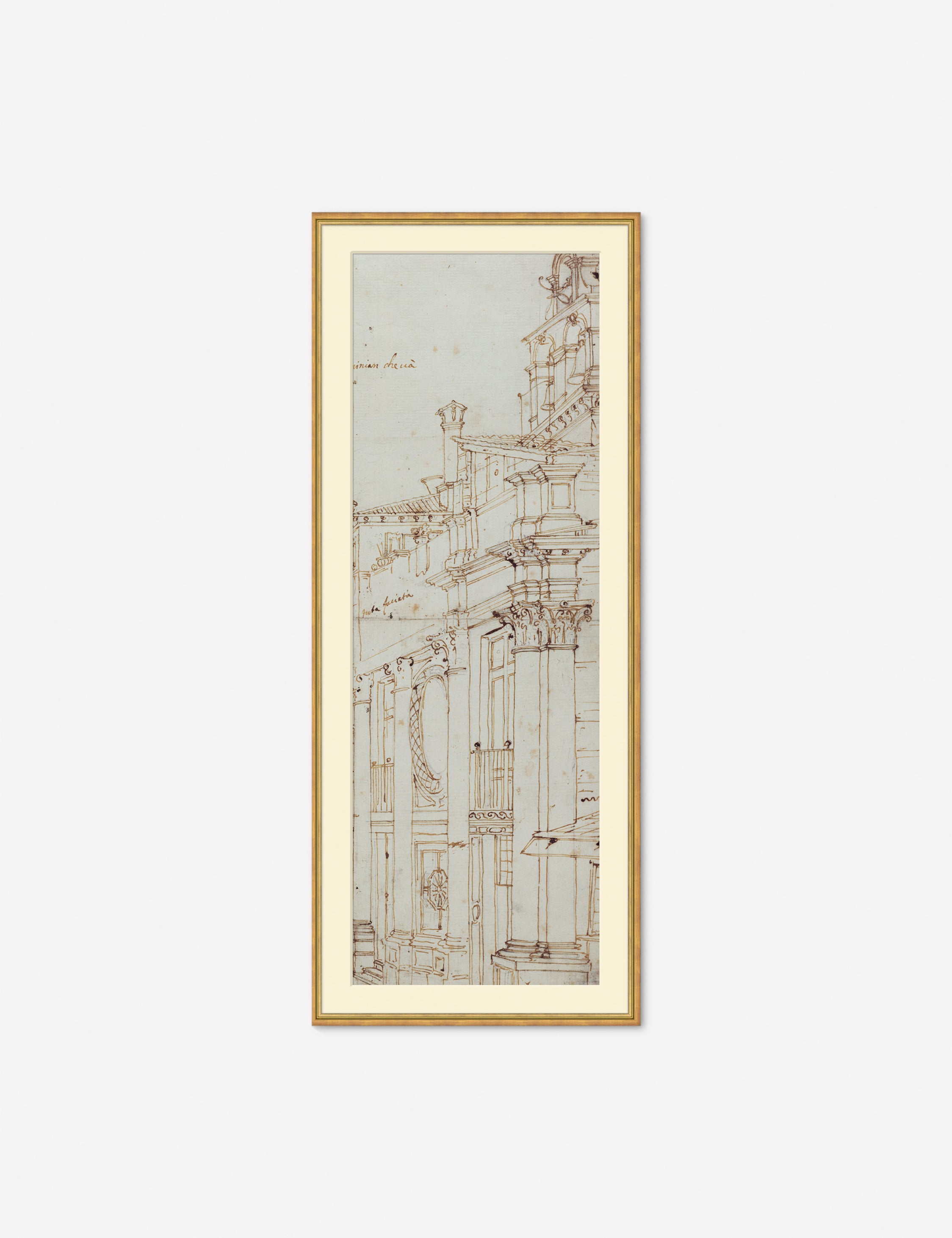 Canaletto Venice Landscape Drawing Prints - Set of 2 Fine Art Wall Decor for Living Room, Office & Gallery Display