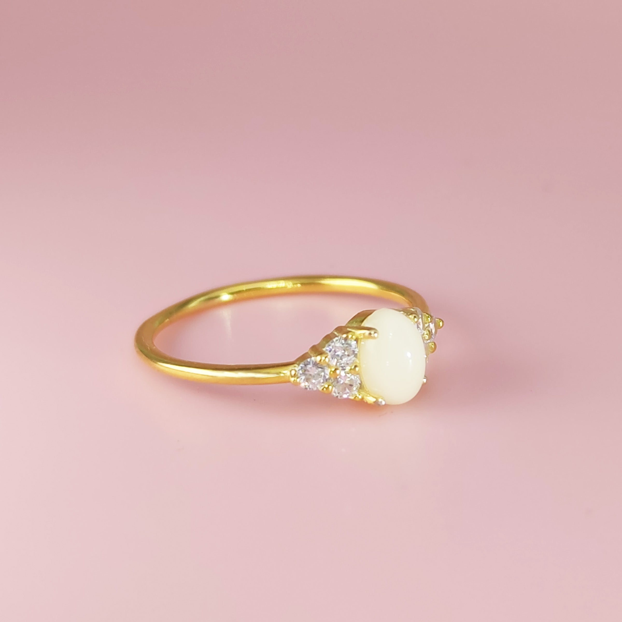 CherishedEssence: 14K Gold Oval Breastmilk Keepsake Ring - Perfect for Nursing Mothers & Memorial Jewelry Gifts
