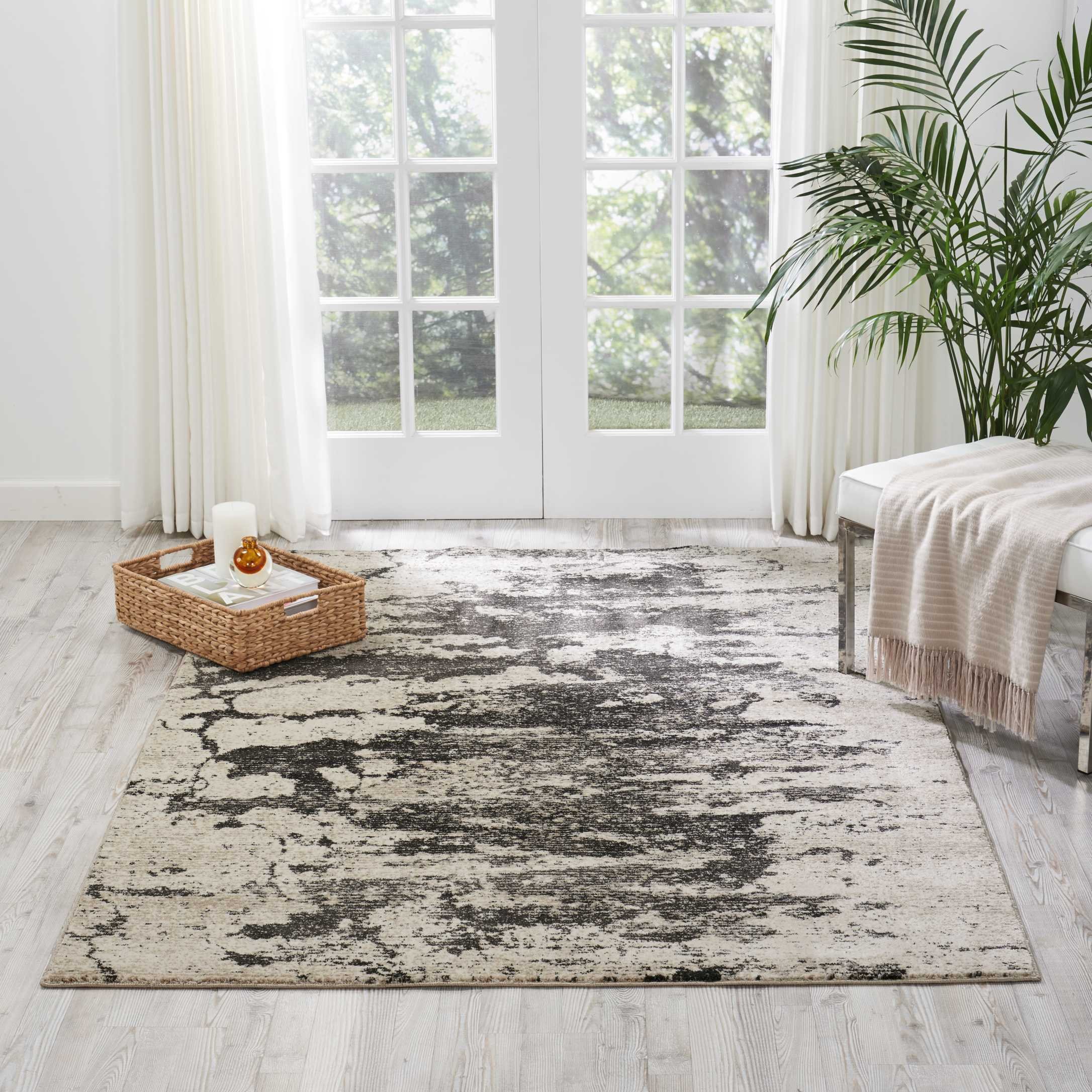 Nourison Maxell Modern Ivory/Grey 9'3